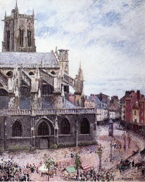 カミーユ・ピサロ Painting - サン・ジャック・ディエップ教会 雨天 1901年 カミーユ・ピサロ
